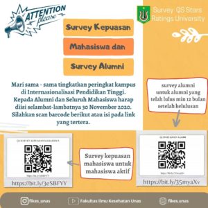 Read more about the article Diharapkan Pengisian Survey QS Stars Rating University oleh Seluruh Mahasiswa dan Alumni