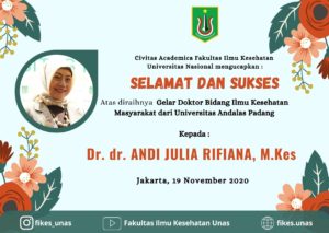 Read more about the article Dosen Fikes Unas, Andi Julia Rifiana Berhasil Raih Gelar Dokter