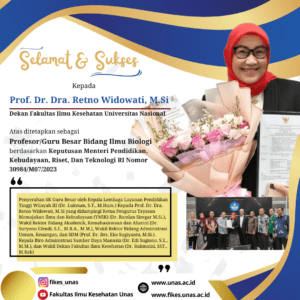 Read more about the article Selamat Atas Raihan Gelar Profesor, Dr. Dra. Retno Widowati, M.Si Jadi Guru Besar Bidang Ilmu Biologi