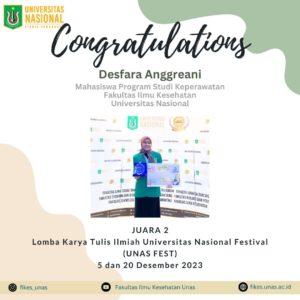 Read more about the article Mahasiswa Fikes Unas Prodi Keperawatan Raih Juara 2 di Unas Fest